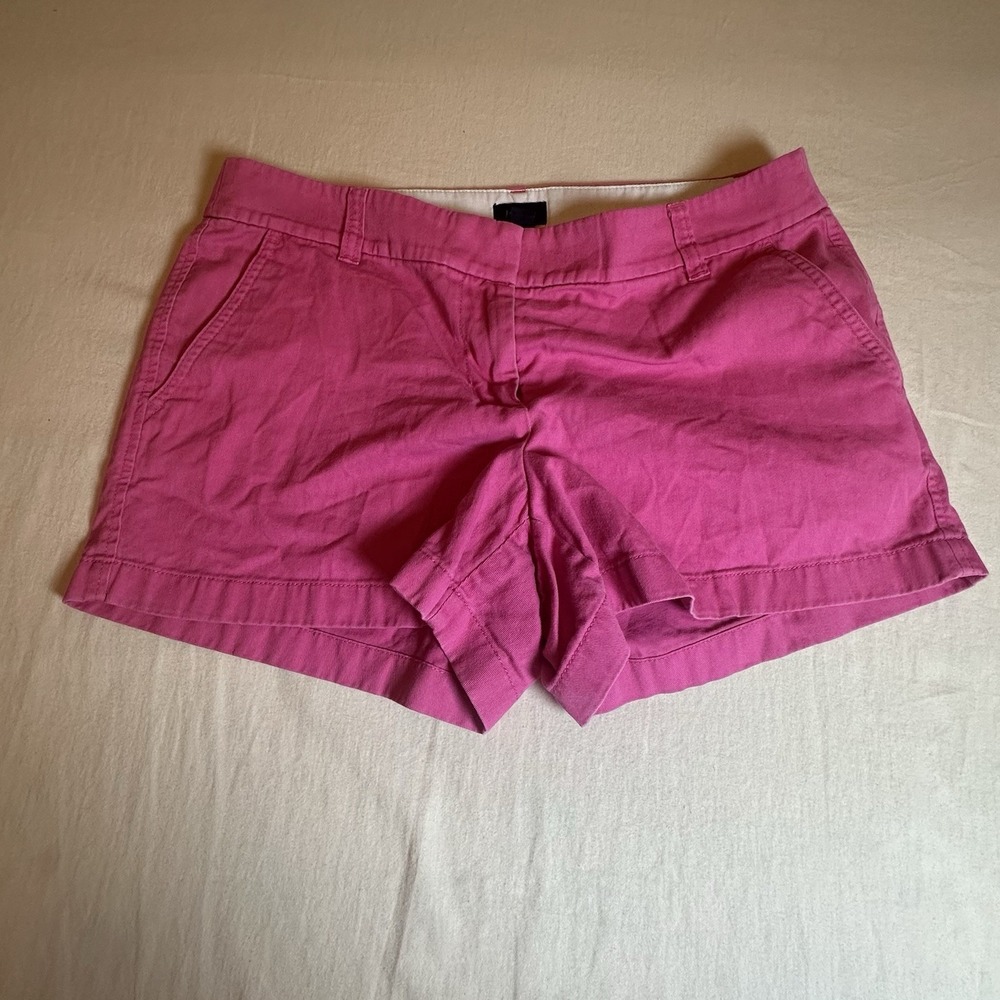 J.Crew Size 8 Reimagined 100% Cotton Classic‎ Twill Hot Pink Shorts Summertime